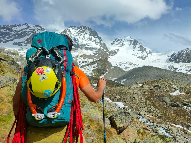 the backpack at full load